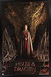 Trends International House of the Dragon - Rhaenyra Dragon Head One Sheet Wall Poster, 22.375" x 34", Black Framed Version