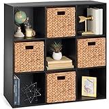 Best Choice Products 9-Cube Storage Organizer, 11in Shelf Opening, Bookcase, Display Shelf, Customizable w/ 3 Removable Back Panels - Black