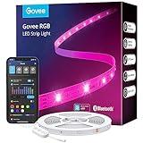 Govee 100ft LED Strip Lights, Bluetooth RGB Christmas LED Lights with App Control, 64 Scenes and Music Sync LED Strip Lighting for Bedroom, Living Room, Kitchen, Party, ETL Listed Adapter