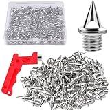 JULMELON 120PCS 1/4in Stainless Steel Track & Cross Country Spikes for Golf, Sprint Sports, Short Running Track Shoes - Includes Spike Wrench
