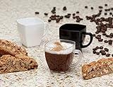 zappy Square 2 Oz Mini Coffee Espresso Cappuccino Mugs 24 Ct Small Dessert Shot Glasses Party Wedding Cups Disposable Plastic Mug (Black)