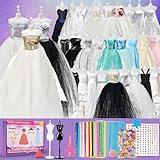 Anpro 650+Pcs Fashion Designer Kit for Girls with 2 Mannequins, DIY Arts & Crafts Kit for Girls Age 6-12 Toys, Doll Clothes Making Sewing Kit - Perfect Teen Girls' Birthday and Christmas Gifts