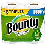 Bounty Select-A-Size Paper Towels, White, 2 Triple Rolls = 6 Regular Rolls (Pack of 1)