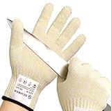 Schwer SlicePro Ultra-Durable ANSI A9 Cut Resistant Gloves PR1501, 10X Reinforced Food Grade Cutting Glove, Mandoline Gloves for Kitchen Meat Cutting, Oyster Shucking, Fish Fillet Processing, L