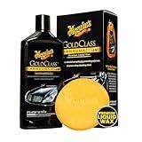 Meguiar's Gold Class Carnauba Plus Premium Liquid Wax Kit, Car Detailing Kit with a Pure Carnauba Wax Blend and a Foam Applicator Pad for Keeping Glossy Paint Protected Like a Pro, 16 Oz Bottle