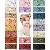 Prohouse 20PCS Baby Nylon Headbands Hairbands Hair Bow Elastics for Baby Girls Newborn Infant Toddlers Kids(Clay)