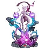 Jazwares Pokémon 13" Large Mewtwo Deluxe Collector Statue Figure - LED Light Effects - Officially Licensed - Authentic Collectible Pokemon Figure Gift for Kids and Adults - Ages 8+