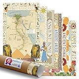 Quarterhouse 6 Pack of Ancient Civilizations Posters, Social Studies Classroom Learning Materials for K-12 Students and Teachers, 12 x 18 Inches