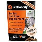 Cat Hip & Joint Health Crunchy & Creamy Chews - Cat Joint Support Supplement with Glucosamine, Health Supplies & Hip Support for Indoor & Outdoor Cats (Chicken 30-Day Supply)