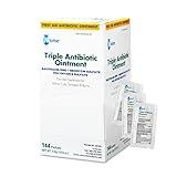 Globe (144 Pack) Triple Antibiotic Ointment 0.9g Single Packet, First Aid Kit for Minor Scratches, Wounds, Cuts and Burns, Prevents Infection Active Ingredients Compare to Leading Brand, Travel Size