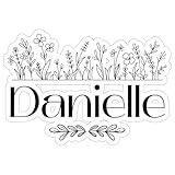 Danielle Name Sticker Decal Vinyl Small Waterproof for Water Bottle Mug Passport Book Scrapbook Notebook Laptop Tumbler Skateboard Computer Phone Size Funny Gift Car Stickers ID44990