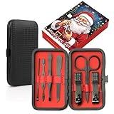 Men Gifts for Christmas,Stocking Stuffers,Nail Clippers for Men,Nail Kit,Manicure Set,Travel Gifts for Mens Grooming Kit,Pedicure Kit,Manicure Kit for Womens Personal Care Sets,Fingernail Clipper 7pcs