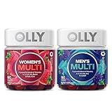 OLLY Women’s Perfect Multi and Men’s Perfect Multi Starter Pack Bundle, Vitamins A, D, C, E, Gummy Multivitamins, 90 Day Supply