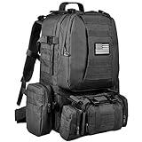 CVLIFE Tactical Backpack Military Army Rucksack 60L Large Assault Pack Detachable Molle Bag