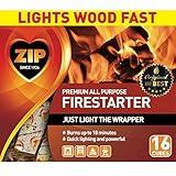 Zip 100537048 All Purpose Firestarter Cubes 16 Count, White Label