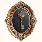 97 Decor Antique Wall Decor - Victorian Vintage Wall Sculpture, Oval Ornate Pediments For Hallway Entryway, Unique Key Sculpture Dark Academia Art For Home Bedroom Living Room Decorations
