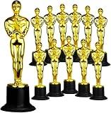 GiftExpress 12-Pack 6" Gold Award Trophy, Award Statues, Statues Trophies for Award Ceremony, Appreciation Gift (Pack of 12)