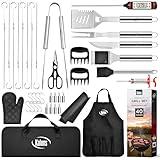 Kaluns BBQ Accessories, Complete Grill Set Grilling Gifts for Men Dad, 40 Pcs Premium Heavy Duty Stainless Steel Barbecue Grill Accessories for Outdoor Grill for Men Dad