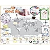 Really Good Stuff Ready-to-Decorate Social Studies All About Me Posters, 22" by 17" (Set of 24) - Classroom Decor, Preschool and Elementary Classroom Must Haves, Sit Dots, Teacher Supplies