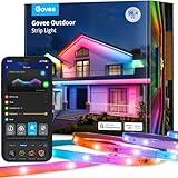 Govee Outdoor LED Strip Lights, 98.4ft Smart Outdoor Lights Work with Alexa and Google Assistant, App Control, IP65 Waterproof, RGBIC Outdoor Lights for Patio, Eave, Christmas Decorations