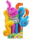 BUNMO Pop Tubes - Sensory Toys - Toddler Toys - Imaginative Play & Stimulating Creative Learning - Hours of Fun for Kids - Tons of Ways to Play - Non-Mouthable Toy 3+ - 4 Pack Large