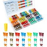 182PCS Car Fuses Assortment Kit, Professional Blade Fuses Automotive - Standard & Mini & Low Profile Mini Fuse (5A/7.5A/10A/15A/20A/30A/40A), cooclensportey Mixed Auto Fuse for Boat, Auto, RV, Truck