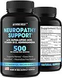 Neuropathy Support Natural Nerve Discomfort Relief - Made in USA - Nerve Antioxidant for Trigeminal Neuralgia, Diabetic & Peripheral Neuropathy - Hands, Neck, Feet & Toes Treatment Formula - 60 Caps