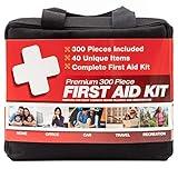 M2 BASICS Professional 300 Piece (40 Unique Items) First Aid Kit | First Aid Kit for Home, Car, Business, Travel | Medical Kit, Emergency Kit