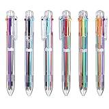 favide 22 Pack 0.5mm 6-in-1 Multicolor Ballpoint Pen,6-Color Retractable Ballpoint Pens for Office School Supplies Students Children Gift,Kids Party Favors