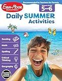 Evan-Moor Daily Summer Activities, Grade 5-6 Workbook, Prevent Learning Loss, Reading Comprehension, Writing, Math, Grammar, Punctuation, Spelling, Multiplication, Division, Fractions, Geography, Maps