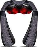 Mirakel Neck Massager with Heat, Shiatsu Shoulder Massager, Electric Kneading Back Massager, Massage Pillow for Pain Relief Deep Tissue, Fathers Day Presents, Mothers Day,Christmas Gifts Get Well Soon