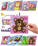 Little Jupiter DIY Pom Pom Art - Makes 10 Art Pieces -Boy & Girl Crafts for Kids Age 3-5 - Toddler Crafts Ages 3-5 - Kids Crafts 3-5 - Activities for Kids Ages 3-5 - Arts and Crafts for Kids (Set3)