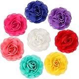 WILLBOND 8 Pieces Dog Flowers Collar Pet Charms Flower 8 cm Cat Pet Bow Tie for Puppy Dog Collar Grooming Accessories (Assorted Color)