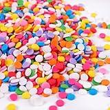 Edible Confetti Sprinkles for Cake Decorating, Round sprinkles, Rainbow Sprinkles for Baking, Cupcakes, Ice Cream Topping, Waffles, Macarons, and Cookies（120g/4.23oz）