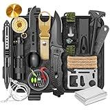 Gifts for Men Him Dad, Survival Kit and Equipment 25 Pcs, Christmas Stocking Stuffers,Camping Essentials, Survival Gear, Cool Gadgets for Men