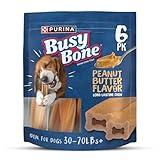 Purina Busy Bone Adult Dog Chew Bone Treats, Peanut Butter - 6 ct. Pouch