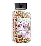 Unpretentious Rainbow Sprinkles 2 Cup Shaker Jar Colorful & Bright Jimmies for All Festive Occasions (12 Ounce)