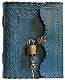 Prastara Leather Journal Notebook 7x5 inch Vintag Bound Journals Handmade for Men and Women Unlined Craft Paper 200 Pages, Notepad Diary, Pocket Diary To Write In Best Gift Halloween decor and christmas