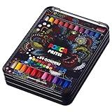 Posca Pastels, Premium Art Set of 24 Wax Pastels, Art Supplies for Home and School | Luxury Crayons for Adults