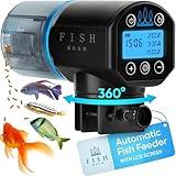 FISHNOSH Automatic Fish Feeder for Aquarium - New Generation 2025, Auto Food Dispenser with Timer for Small Tank, Big Aquariums & Pond (Blue)