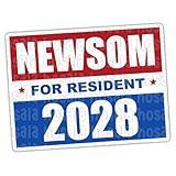 HOSALA Newsom for President 2028 Sticker Pack Gavin Newsom Decal Canada Politics Political Sticker Canadian Gift Canada Flag Decoration Laptop Tablet Helmet Vehicles