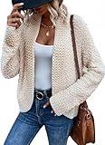 Dokotoo Womens Oversized Winter Cardigans Sweaters for Women 2024 Fashion Open Front Ladies Long Sleeve Autumn Chunky Fashion Soft Knit Winter Outerwear Coats Apricot X-Large