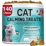 MNQAXZ Cat Calming Treats, Calm Chews for Cats to Relieve Anxiety, Stress & Prevent Bites, Perfect for Travel, Boarding & Veterinary Visits, Soothing Calming Care for Indoor Cats 7.41 OZ