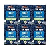 Celestial Seasonings TeaWell Herbal Tea, Sleep with Melatonin, Chamomile Mint, Caffeine Free Wellness Tea, 12 Tea Bags (Pack of 6)