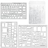 Sooez Architectural Templates, House Plan Template, Interior Design Template, Furniture Template, Drawing Template Kit, Drafting Tools and Supplies, Template Architecture Kit, Set of 3