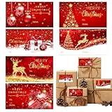 150Pcs Christmas Gift Tags Christmas Name Tags Stickers Red Xmas Winter Gift Labels Stickers Christmas Party Labels for Xmas Present Envelopes