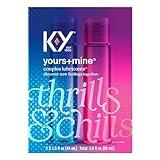 K-Y Yours + Mine Couples Personal Lube, Two Personal Lubricants, Water Based Lube for Women & Glycerin-Based Lube for Men, 2 x 1.5 FL OZ