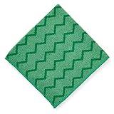 Rubbermaid Commercial Products HYGEN Microfiber Cloth, 16 x 16 inch, Green, Multi-Purpose Rag/Towel for Janitorial/Professional Heavy-Duty Cleaning/Scrubbing