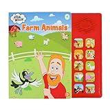Little Frog Toys Steve and Maggie Sing-Along Farm Animals 10-Button Sound Book, Children's Animal Sound Book, Interactive Learning Board Book for Toddlers, Educational Toy Gift for Kids