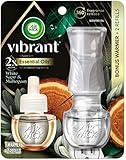 Air Wick Plug in Scented Oil Starter Kit (Gadget + 2 Refills), White Sage & Mahogany, Air Freshener, Essential Oils